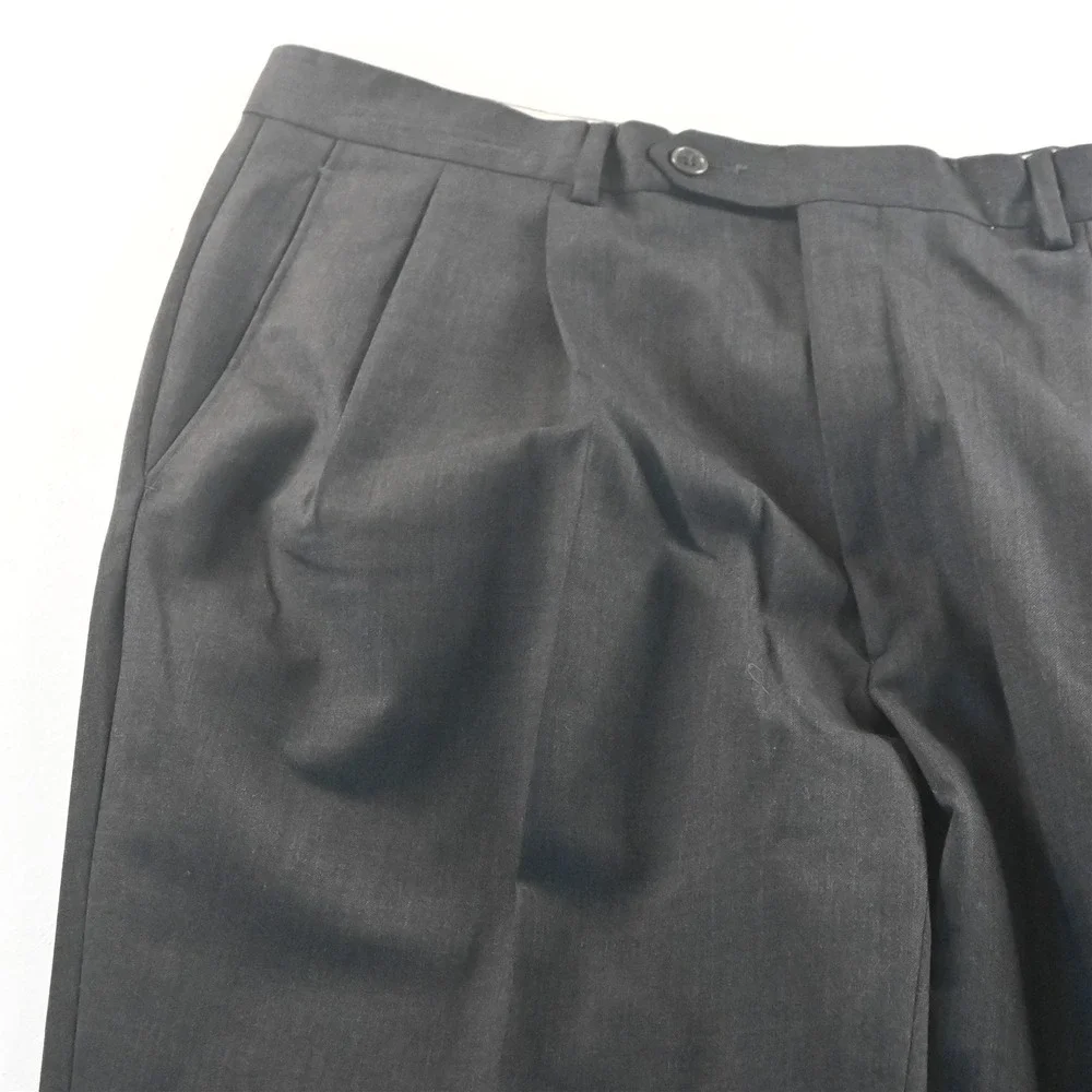Pronto Uomo‎ 42L 36x32 Gray 100% Wool Italy Made Mens Jacket Pants Suit